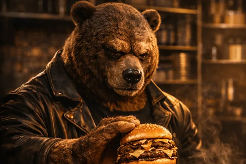 Double Bear con carne marcada y queso